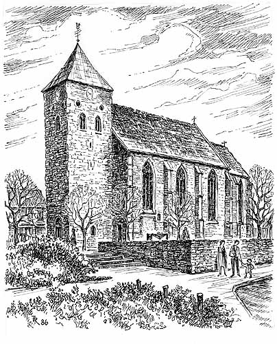 Die St.-Magnus-Kirche von Südwesten