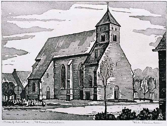 Die St.-Agatha-Pfarrkirche in Alverskirchen, Ansicht von Norden