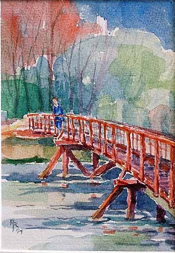 Die alte Westhoff-Brücke über die Ems bei Einen, heutige Lonnbrücke