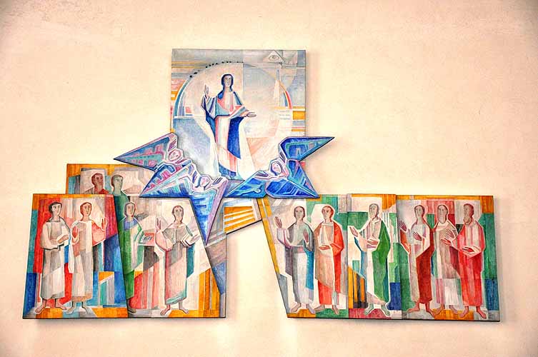 Wandbild in der Kirche St. Mariä Himmelfahrt in Ahaus 