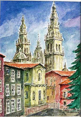 Santiago de Compostella, Spanien