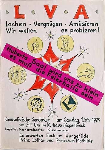 Plakat zum Kolping-Karnevalsfest 1975