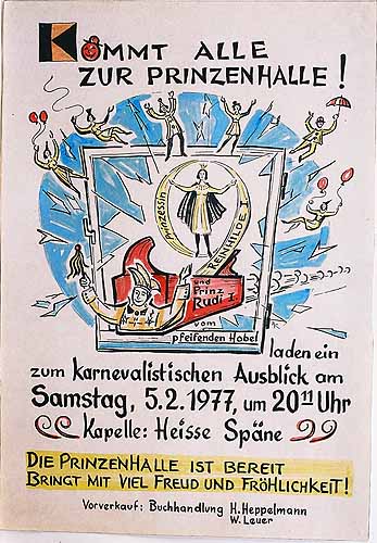 Plakat zum Kolping-Karnevalsfest 1977