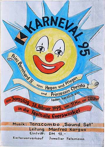 Plakat zum Kolping-Karnevalsfest 1995