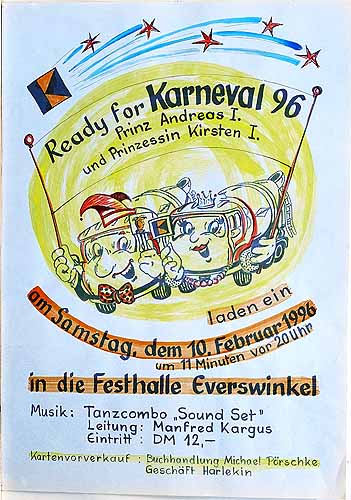 Plakat zum Kolping-Karnevalsfest 1996