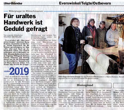 Zeitungsartikel der Glocke